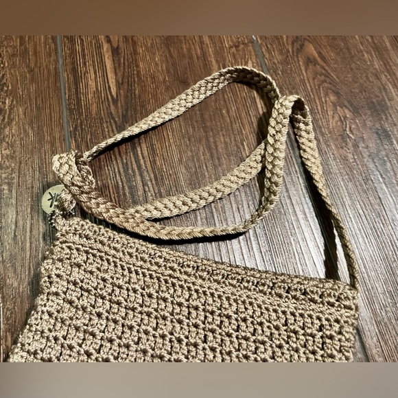 The Sak, small crochet crossbody bag. Tan. - Picture 8 of 11
